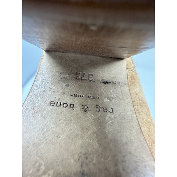 Rag & Bone Harrow Tan Brown Leather Suede Ankle Bootie  37 1/2 Classic‎ Neutral - Picture 7 of 8